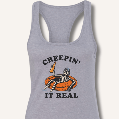 Creepin' It Real Racerback Tank - Sip & Shirt