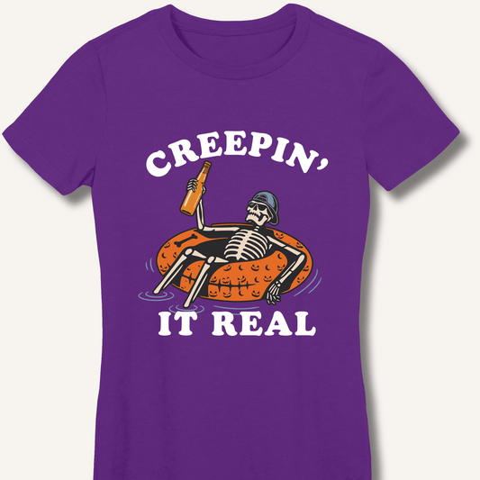 Creepin' It Real Women's Fitted T-Shirt - Sip & Shirt
