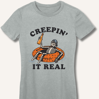 Creepin' It Real Women's Fitted T-Shirt - Sip & Shirt
