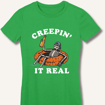 Creepin' It Real Women's Fitted T-Shirt - Sip & Shirt