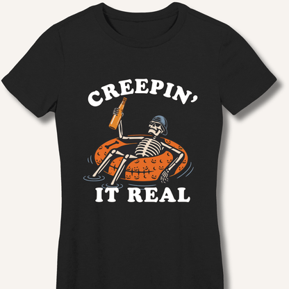 Creepin' It Real Women's Fitted T-Shirt - Sip & Shirt