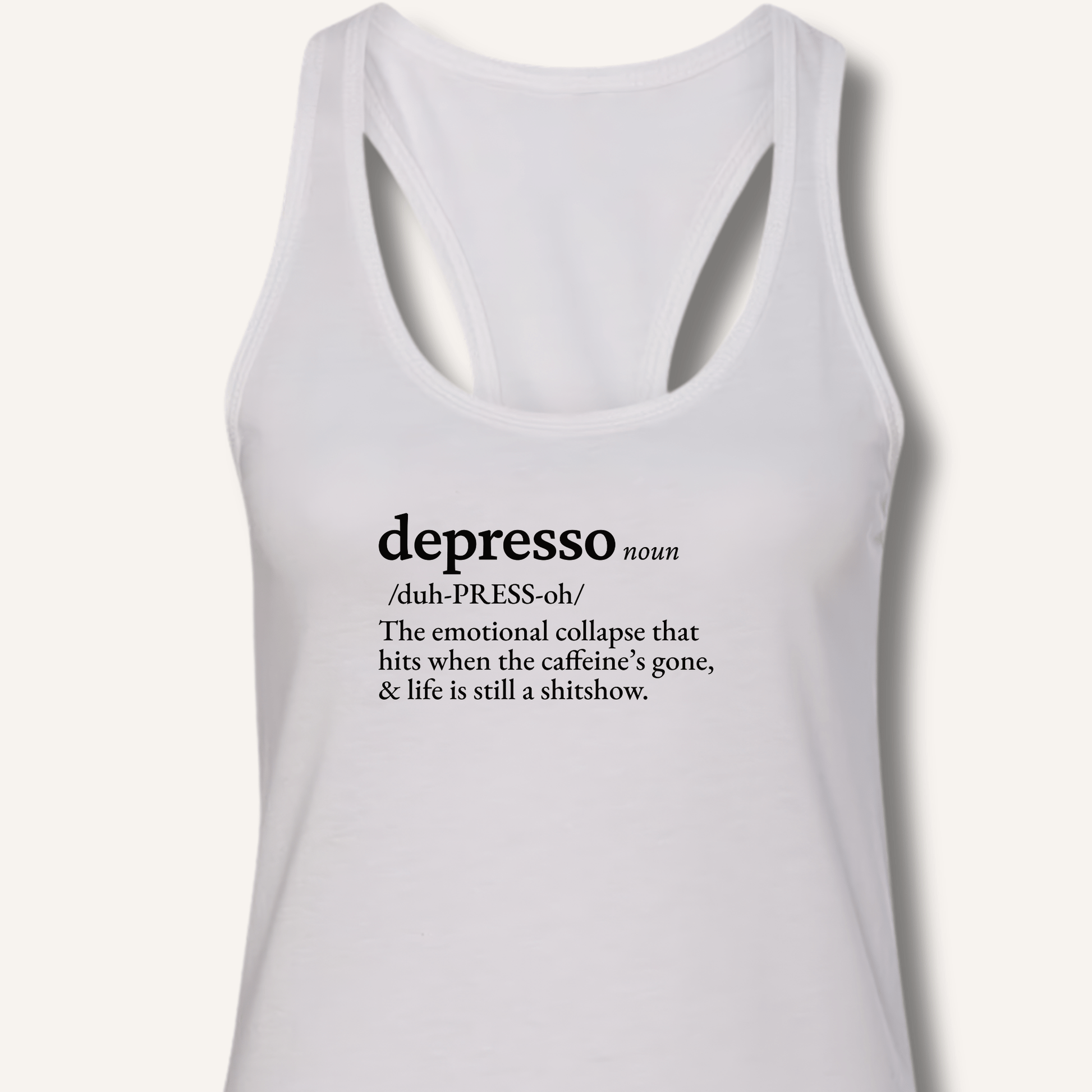 Depresso Definition Racerback Tank - Sip & Shirt