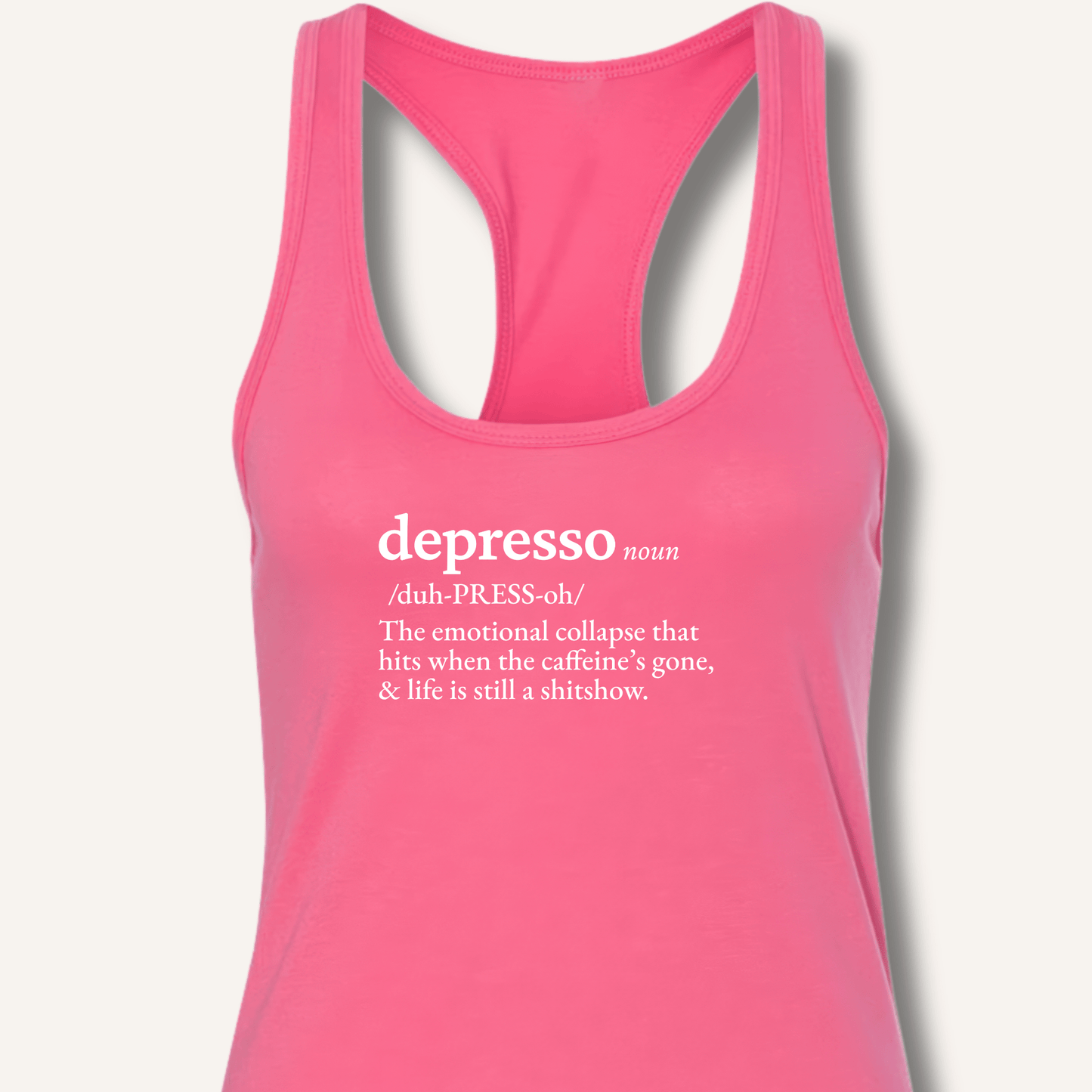 Depresso Definition Racerback Tank - Sip & Shirt