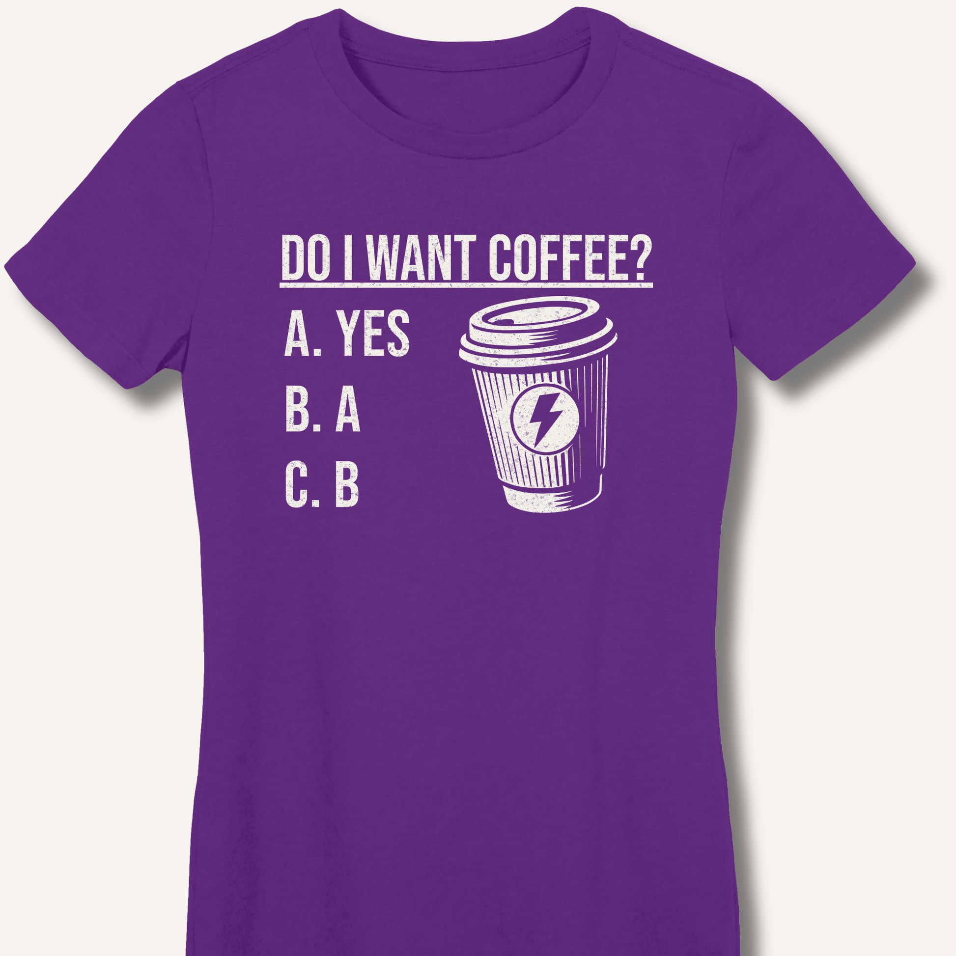 Do I Want Coffee Fitted T-Shirt - Sip & Shirt