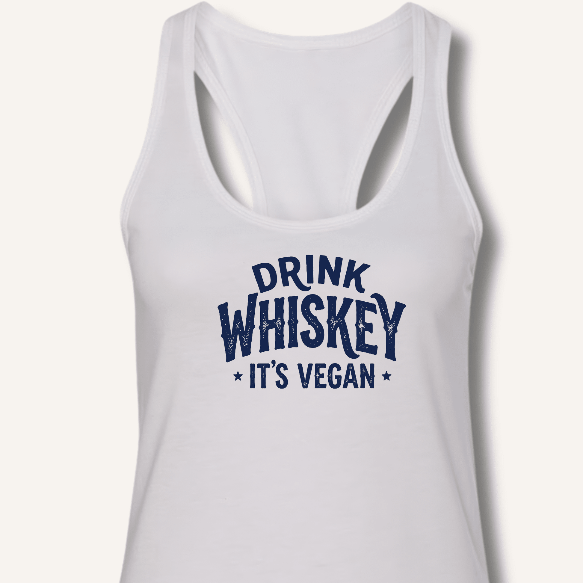 Drink Whiskey It's Vegan Racerback Tank - Sip & Shirt