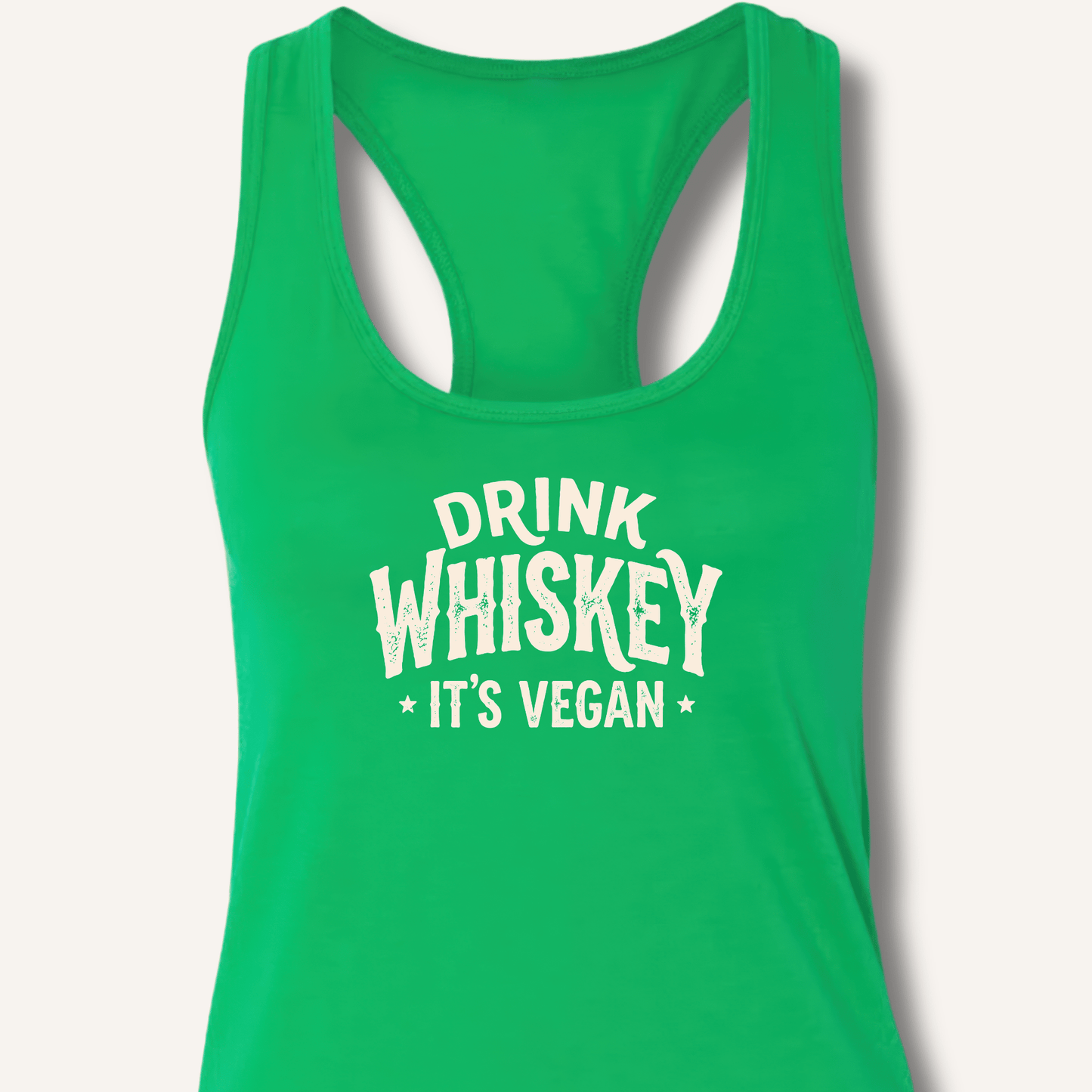 Drink Whiskey It's Vegan Racerback Tank - Sip & Shirt