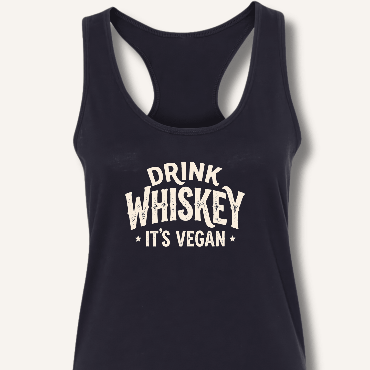Drink Whiskey It's Vegan Racerback Tank - Sip & Shirt