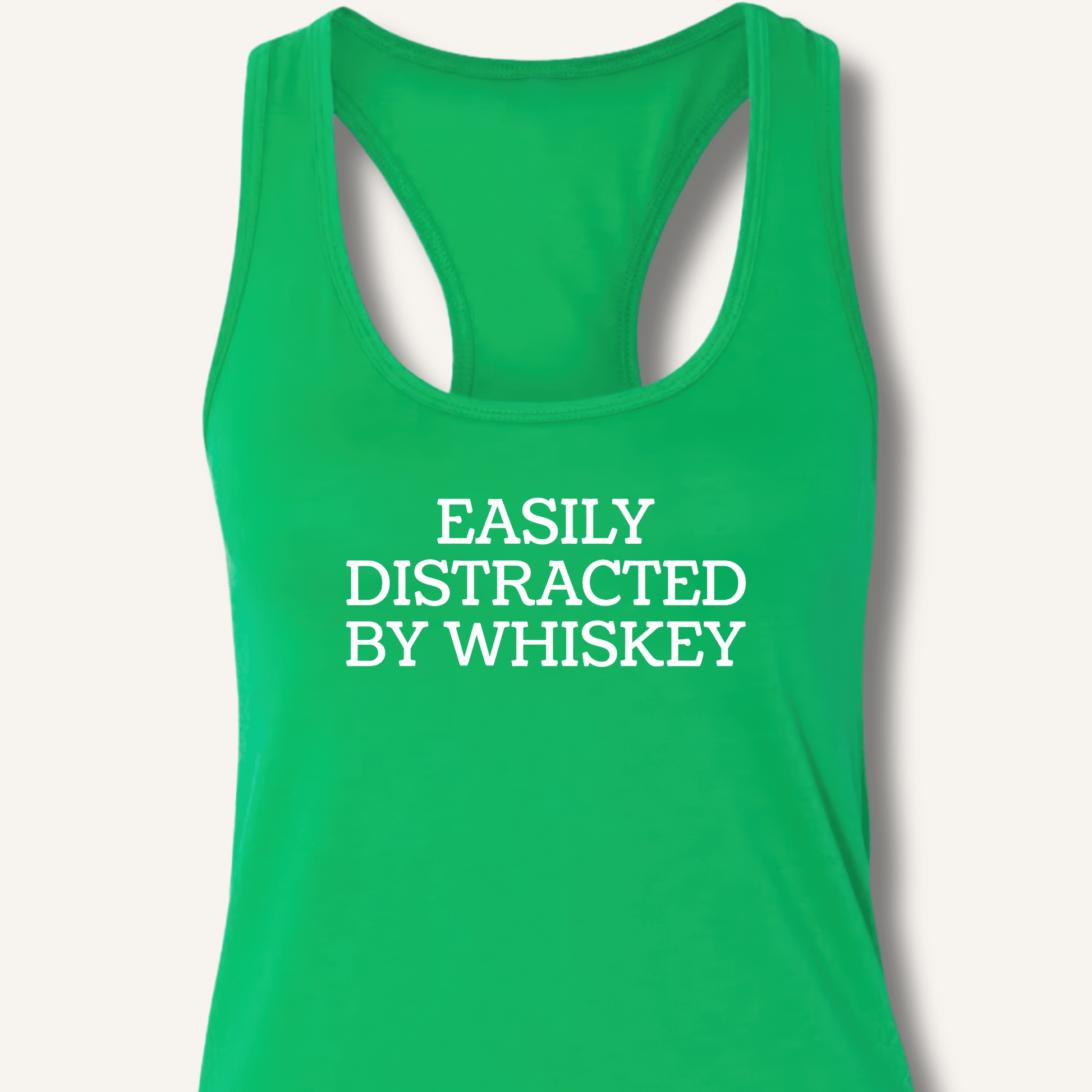 Easily Distracted By Whiskey Racerback Tank - Sip & Shirt