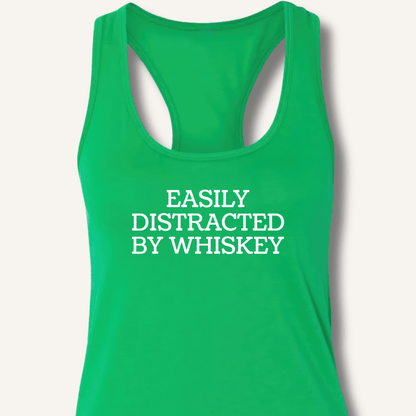 Easily Distracted By Whiskey Racerback Tank - Sip & Shirt