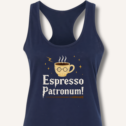 Espresso Patronum Racerback Tank - Sip & Shirt