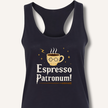 Espresso Patronum Racerback Tank - Sip & Shirt
