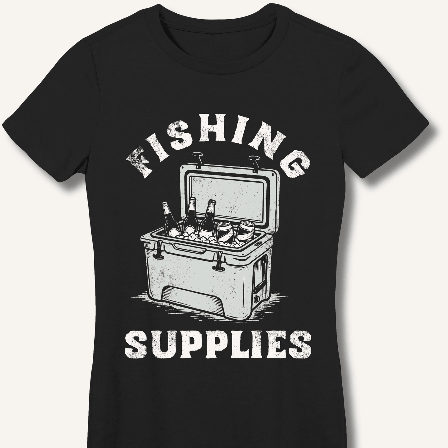 Fishing Supplies Fitted T-Shirt - Sip & Shirt