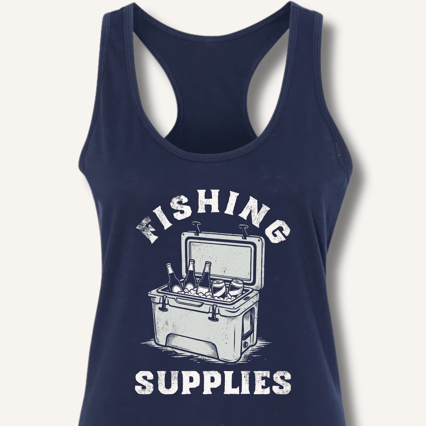 Fishing Supplies Racerback Tank - Sip & Shirt