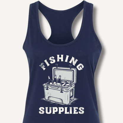 Fishing Supplies Racerback Tank - Sip & Shirt