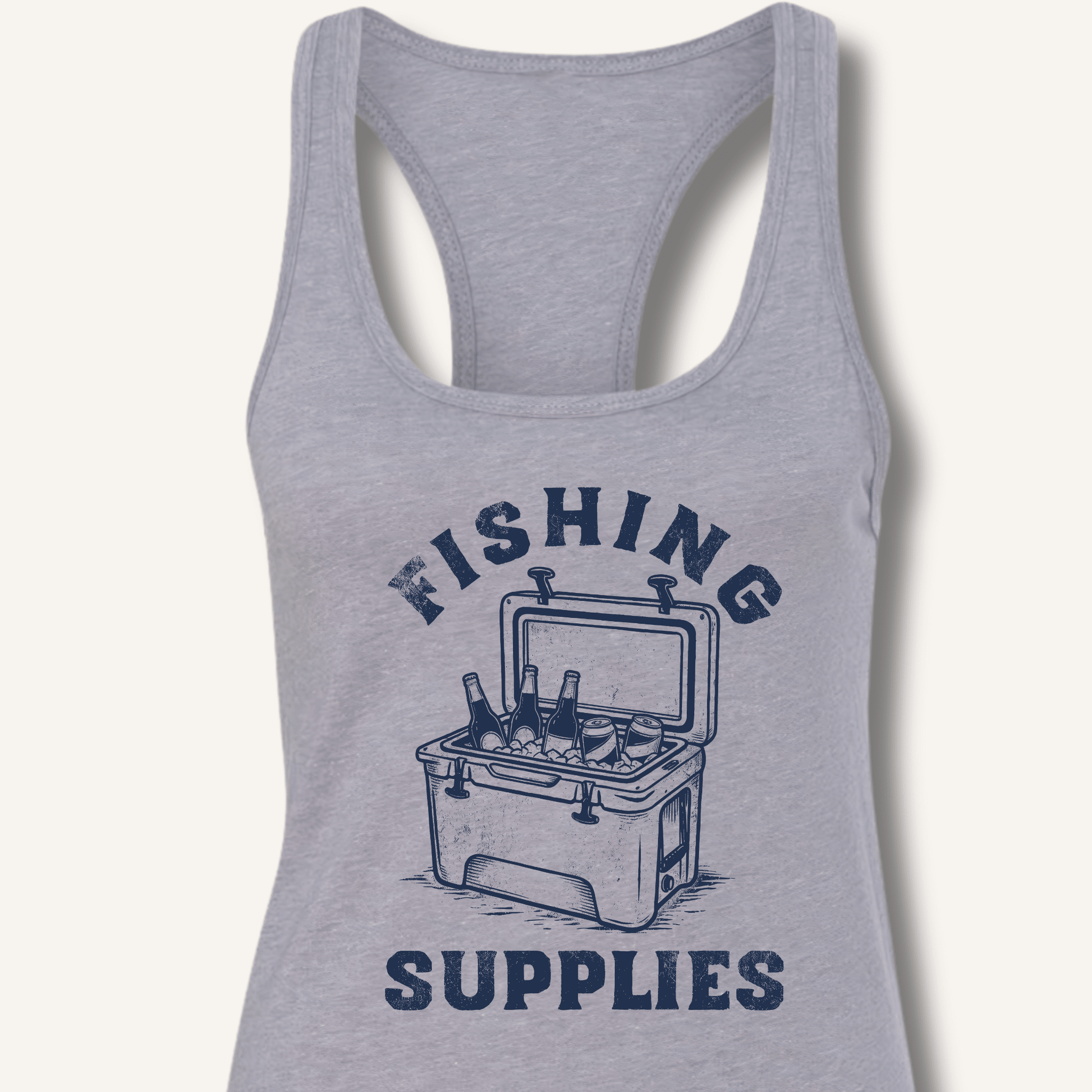 Fishing Supplies Racerback Tank - Sip & Shirt