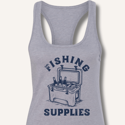 Fishing Supplies Racerback Tank - Sip & Shirt