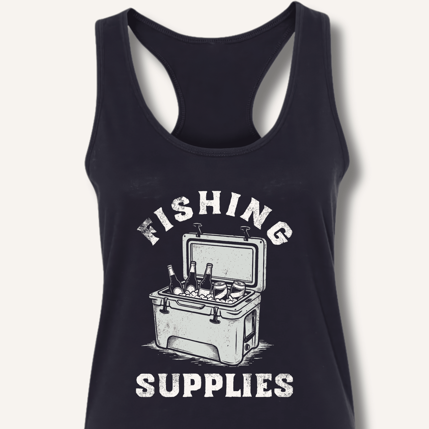 Fishing Supplies Racerback Tank - Sip & Shirt