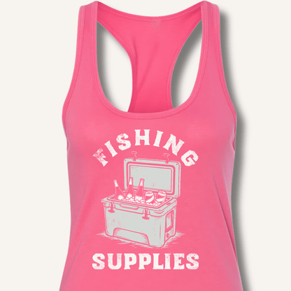 Fishing Supplies Racerback Tank - Sip & Shirt