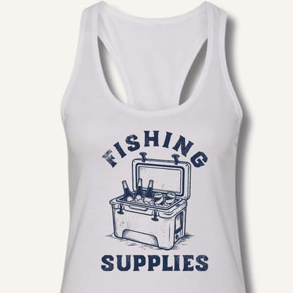 Fishing Supplies Racerback Tank - Sip & Shirt