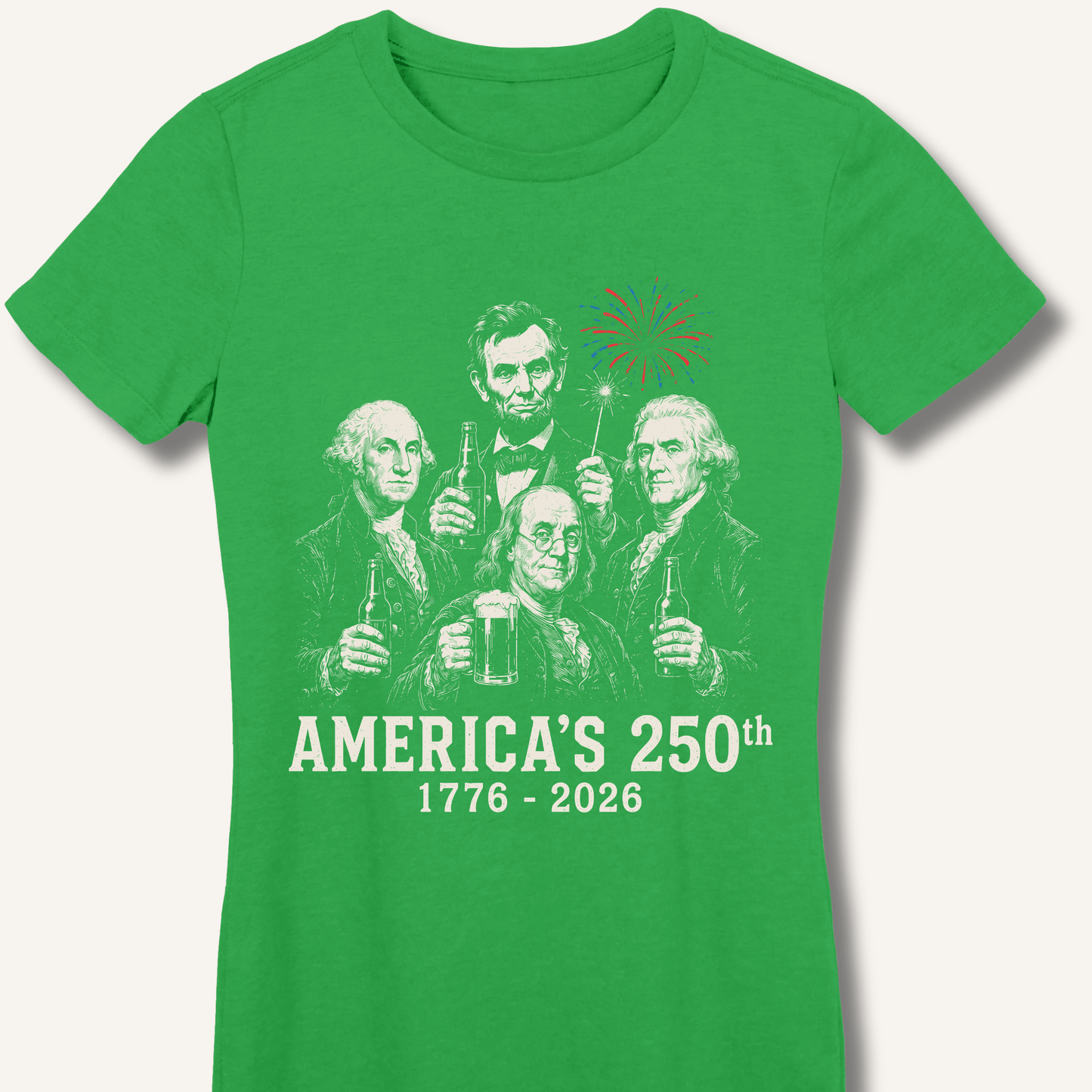 Founding Fathers 250th Beer Fitted T-Shirt - Sip & Shirt