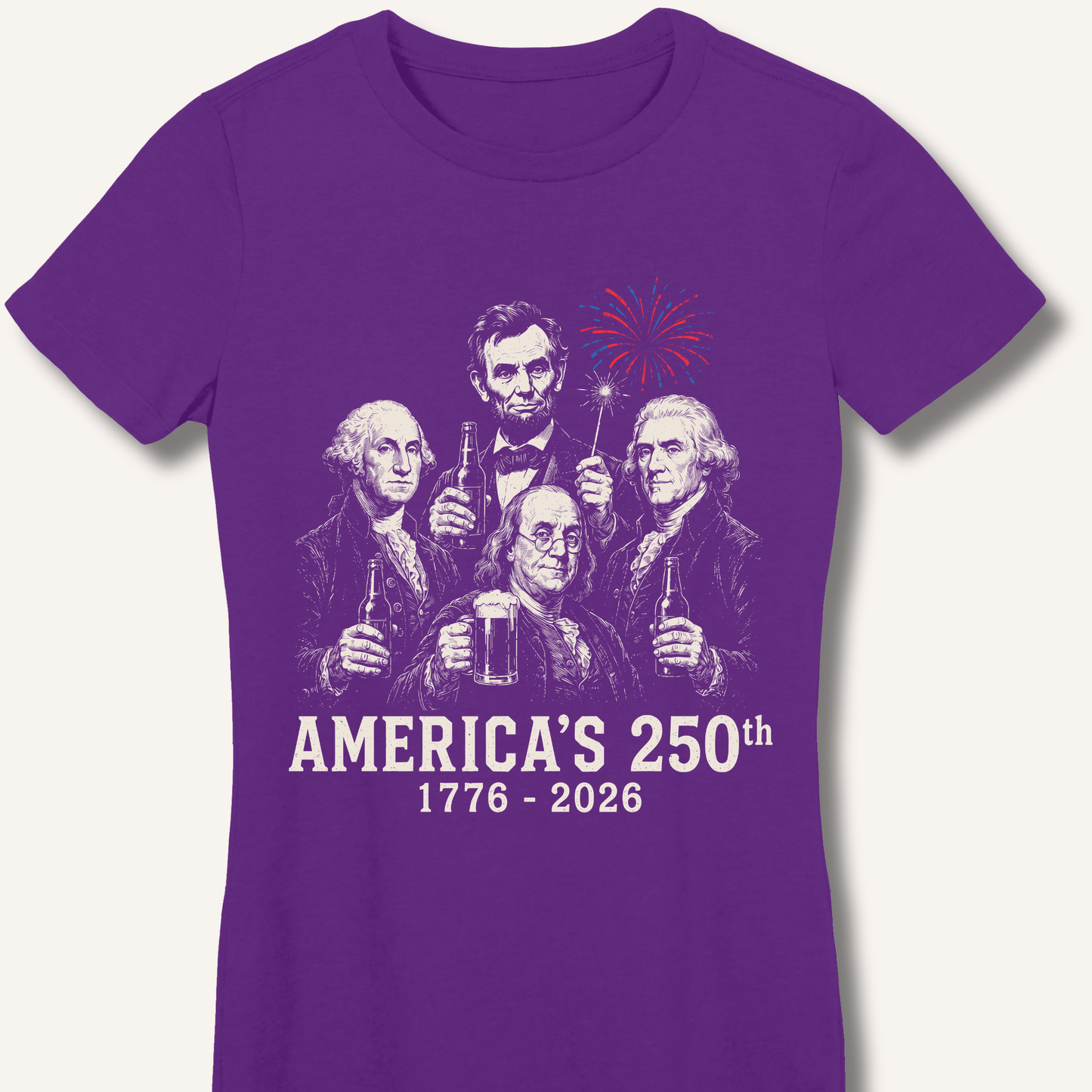 Founding Fathers 250th Beer Fitted T-Shirt - Sip & Shirt