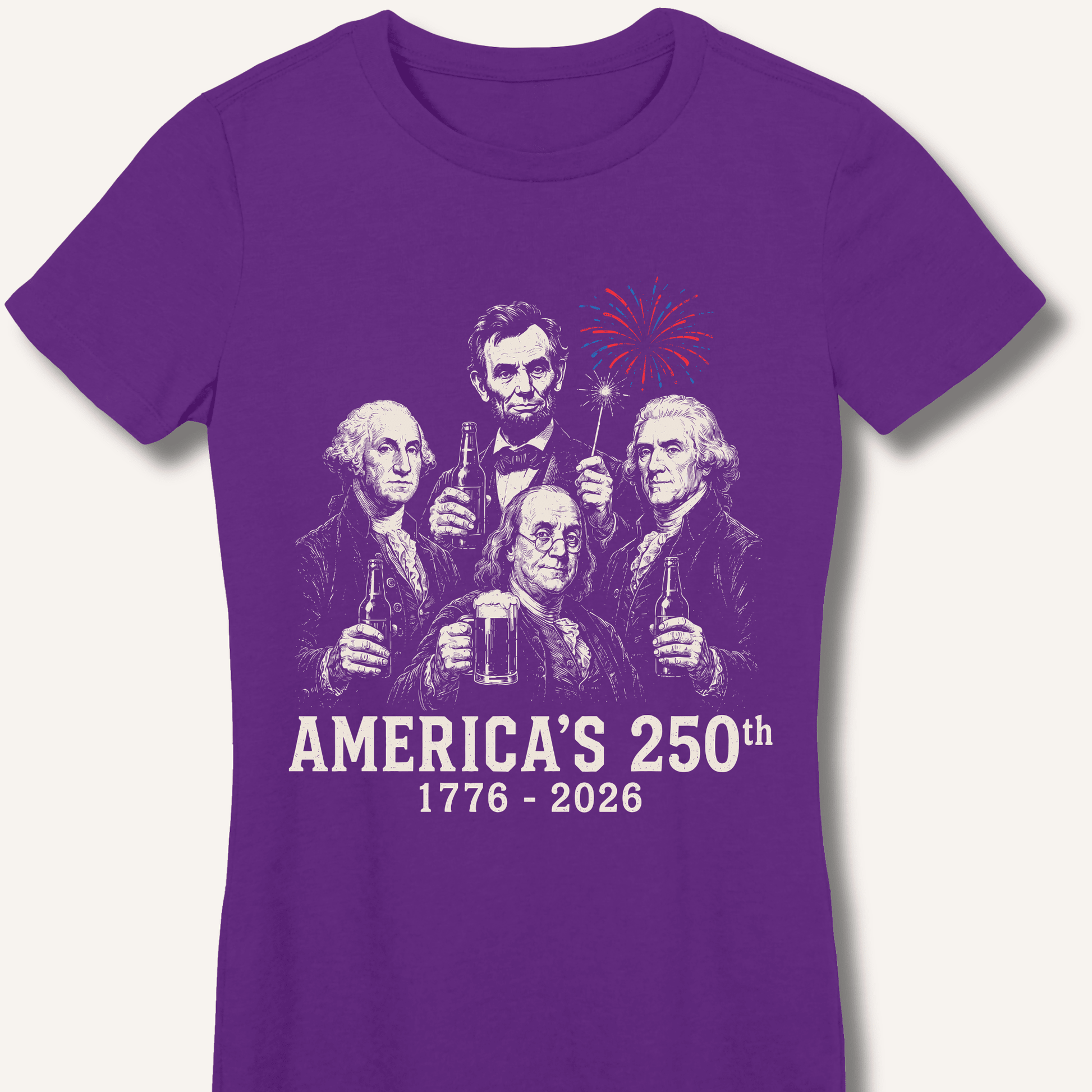 Founding Fathers 250th Beer Fitted T-Shirt - Sip & Shirt