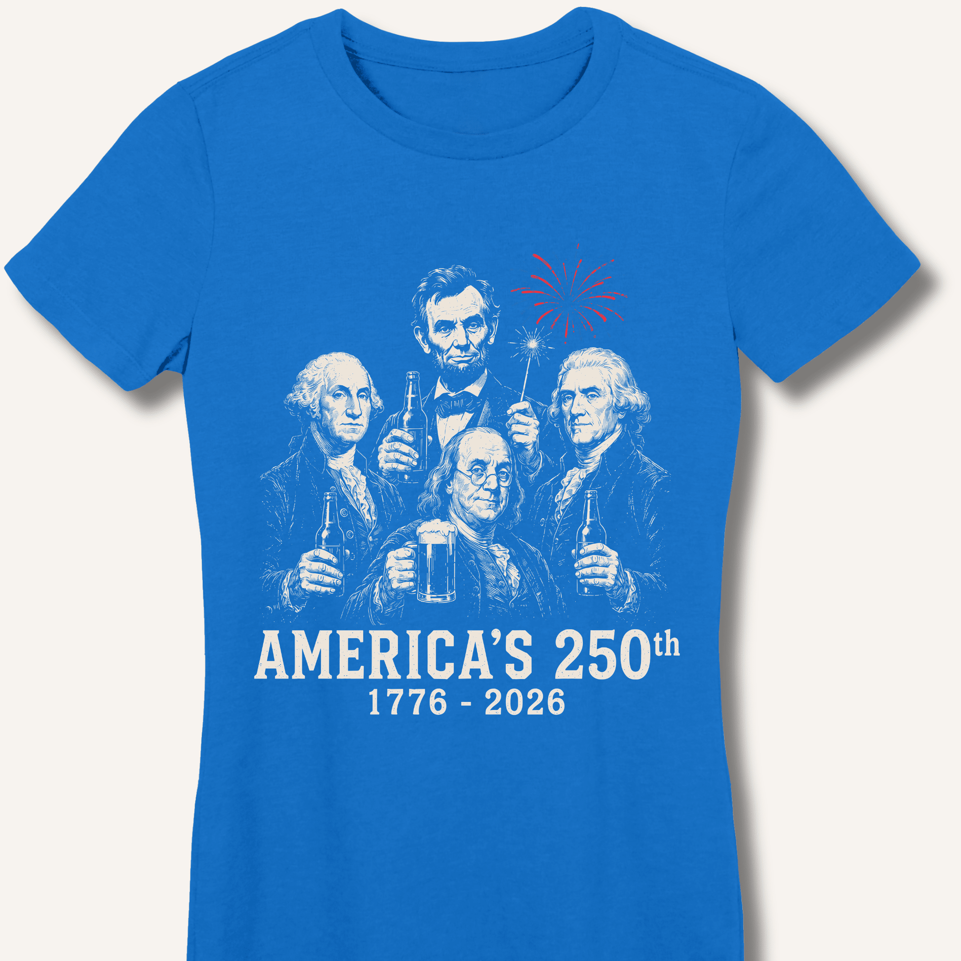 Founding Fathers 250th Beer Fitted T-Shirt - Sip & Shirt