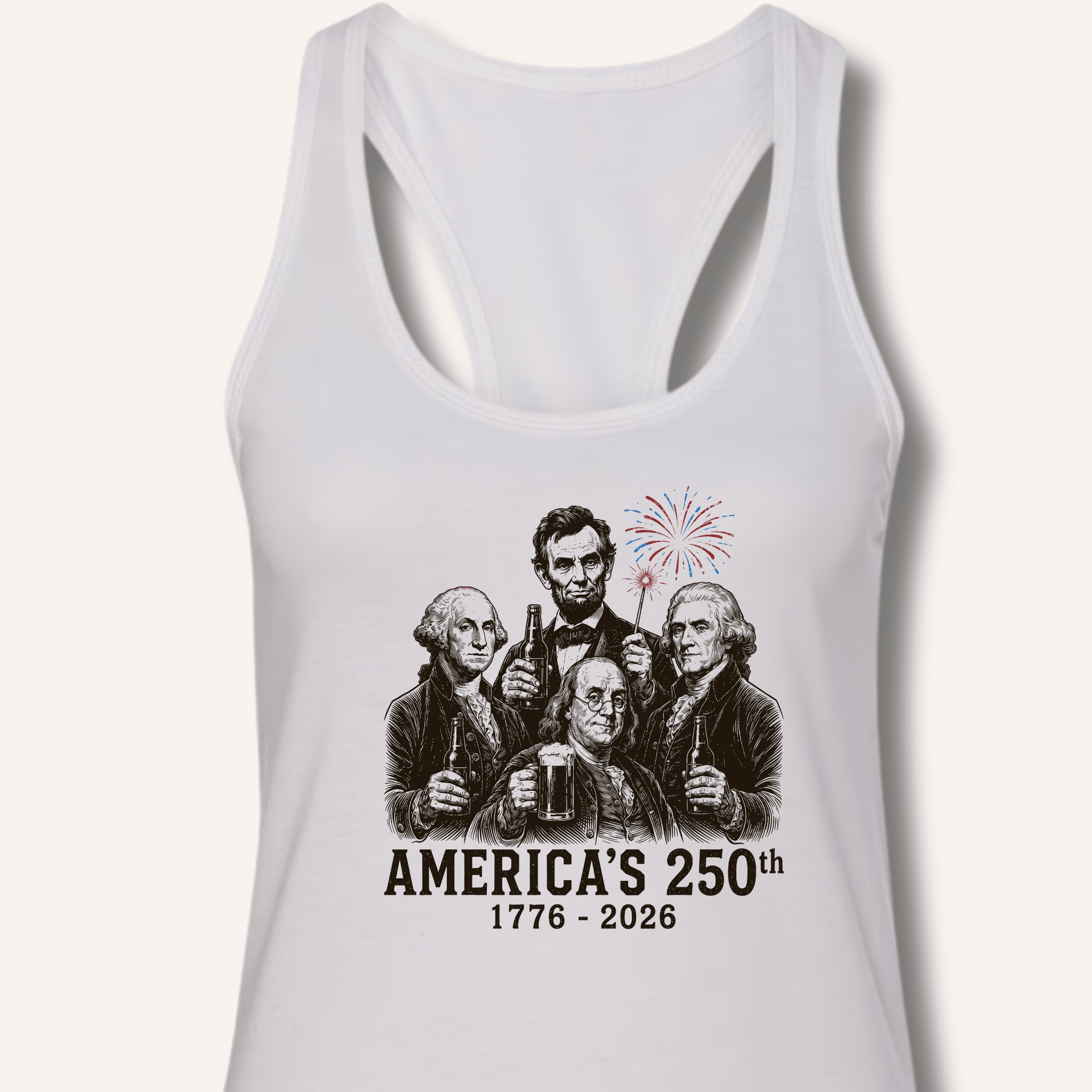 Founding Fathers 250th Beer Racerback Tank - Sip & Shirt
