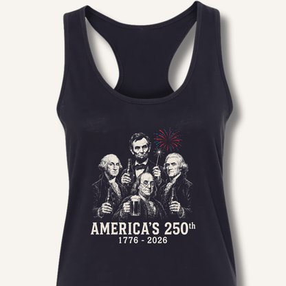 Founding Fathers 250th Beer Racerback Tank - Sip & Shirt