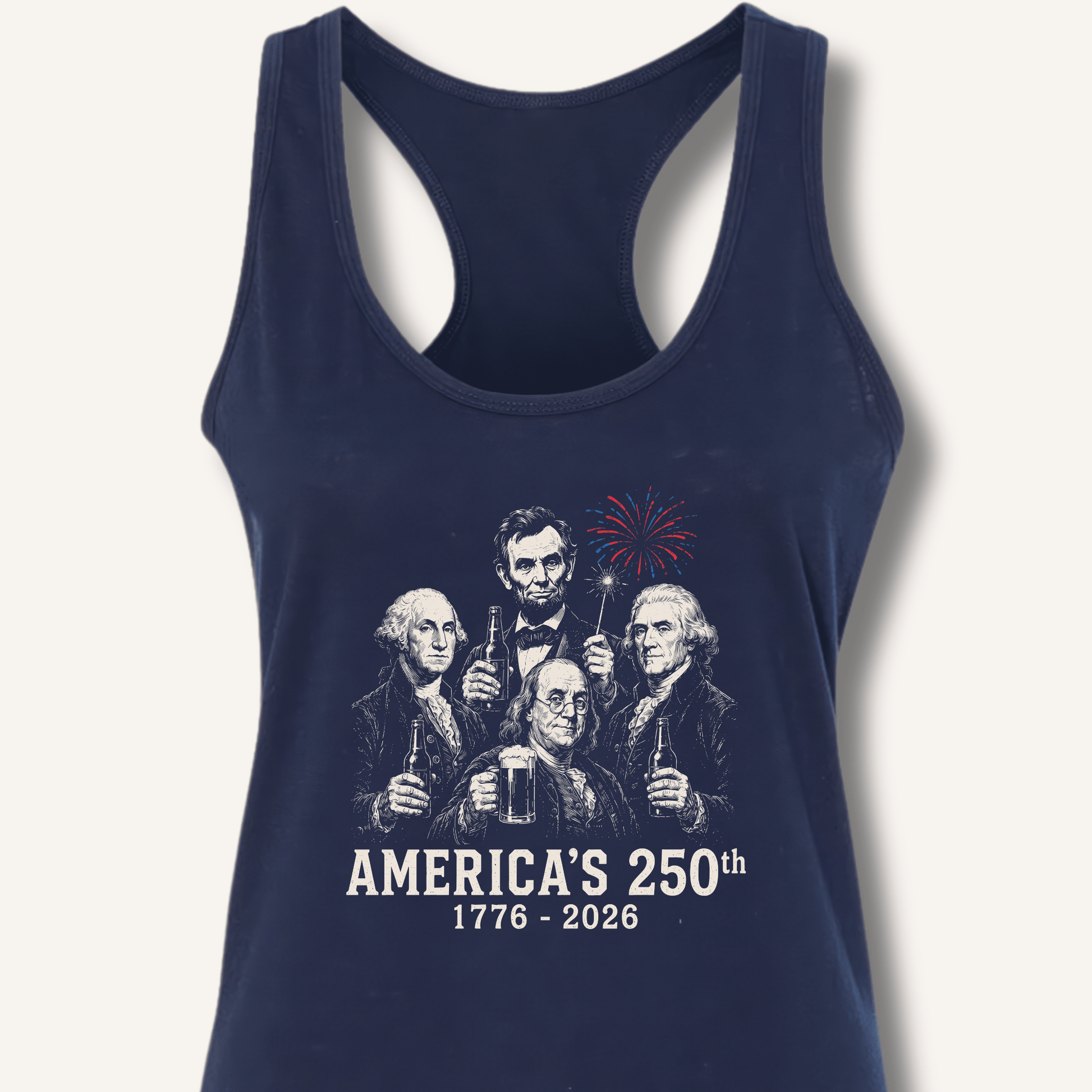 Founding Fathers 250th Beer Racerback Tank - Sip & Shirt