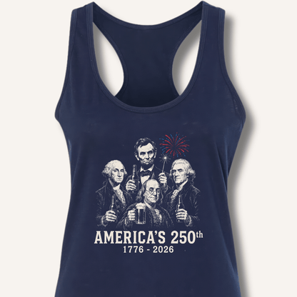 Founding Fathers 250th Beer Racerback Tank - Sip & Shirt