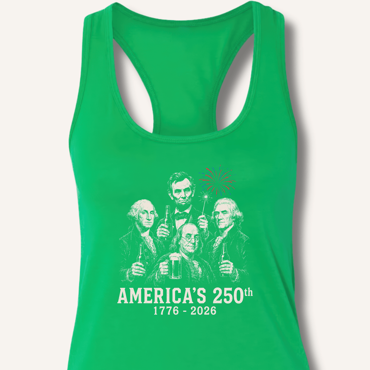 Founding Fathers 250th Beer Racerback Tank - Sip & Shirt