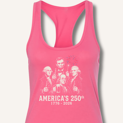 Founding Fathers 250th Beer Racerback Tank - Sip & Shirt