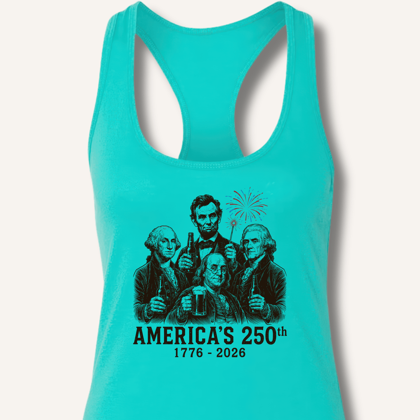 Founding Fathers 250th Beer Racerback Tank - Sip & Shirt