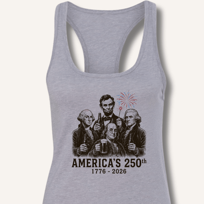 Founding Fathers 250th Beer Racerback Tank - Sip & Shirt
