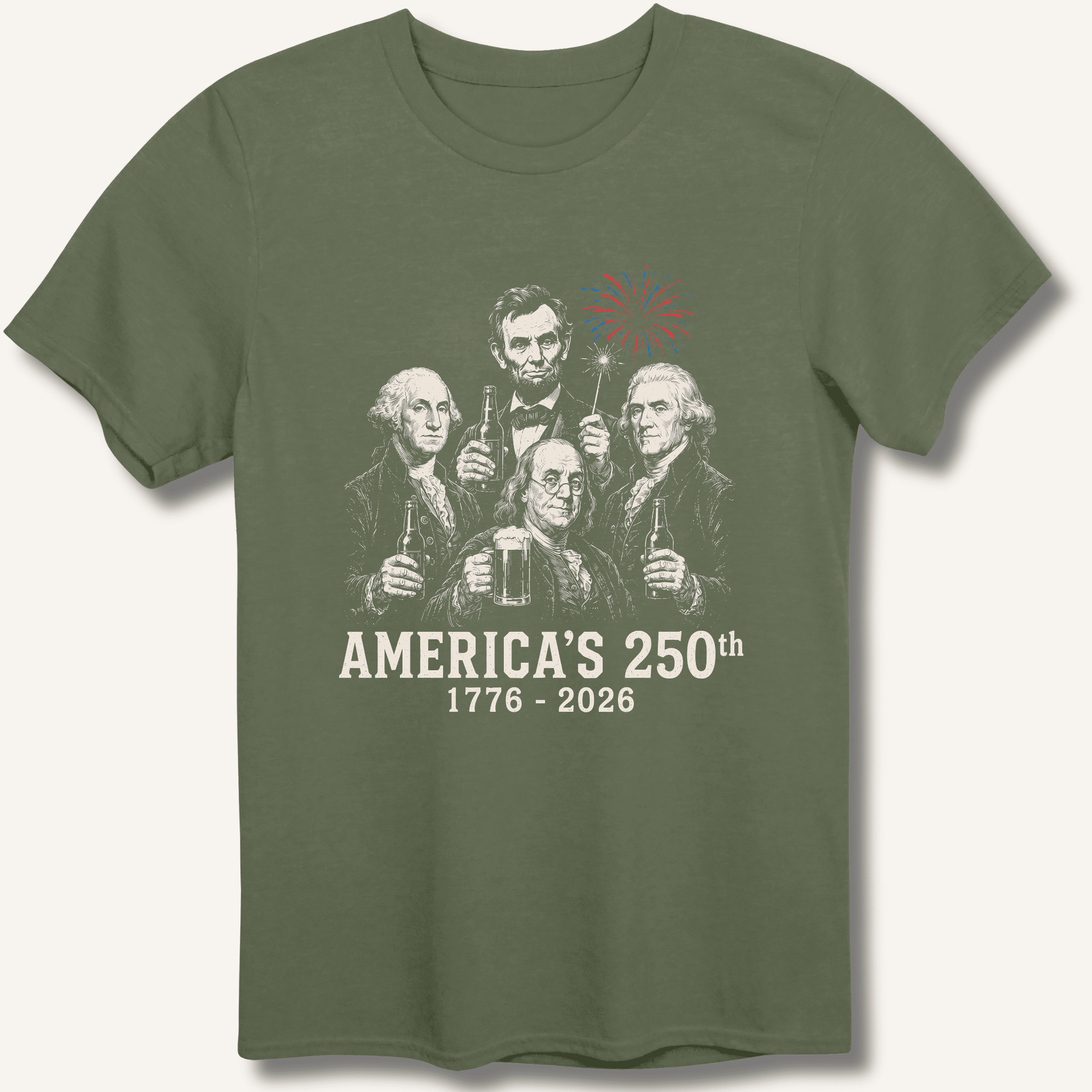 Founding Fathers 250th Beer T-Shirt - Sip & Shirt