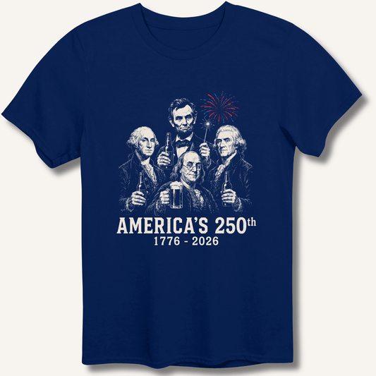 Founding Fathers 250th Beer T-Shirt - Sip & Shirt