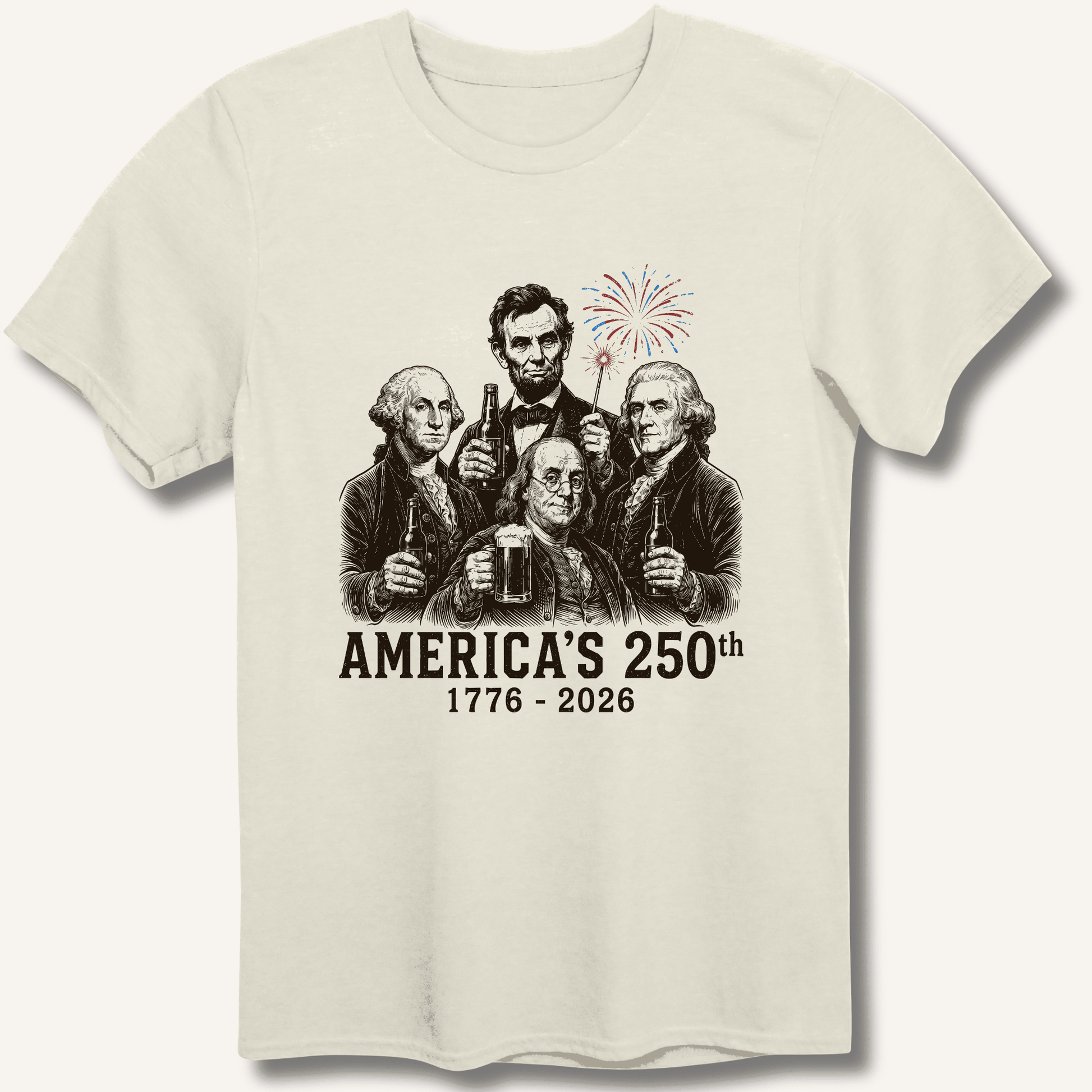 Founding Fathers 250th Beer T-Shirt - Sip & Shirt
