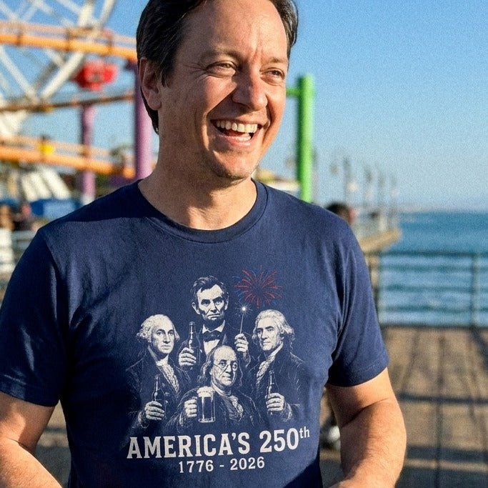 Founding Fathers 250th Beer T-Shirt - Sip & Shirt