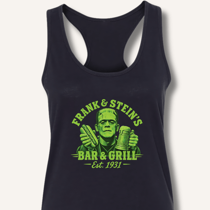 Frank & Stein's Bar & Grill T-Shirt Racerback Tank - Sip & Shirt