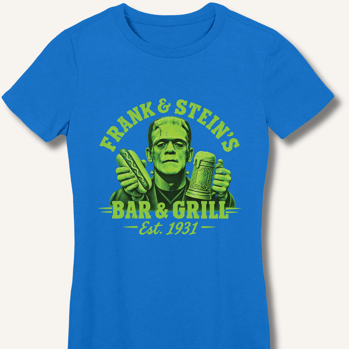 Frank & Stein's Bar & Grill T-Shirt Women's Fitted T-Shirt - Sip & Shirt