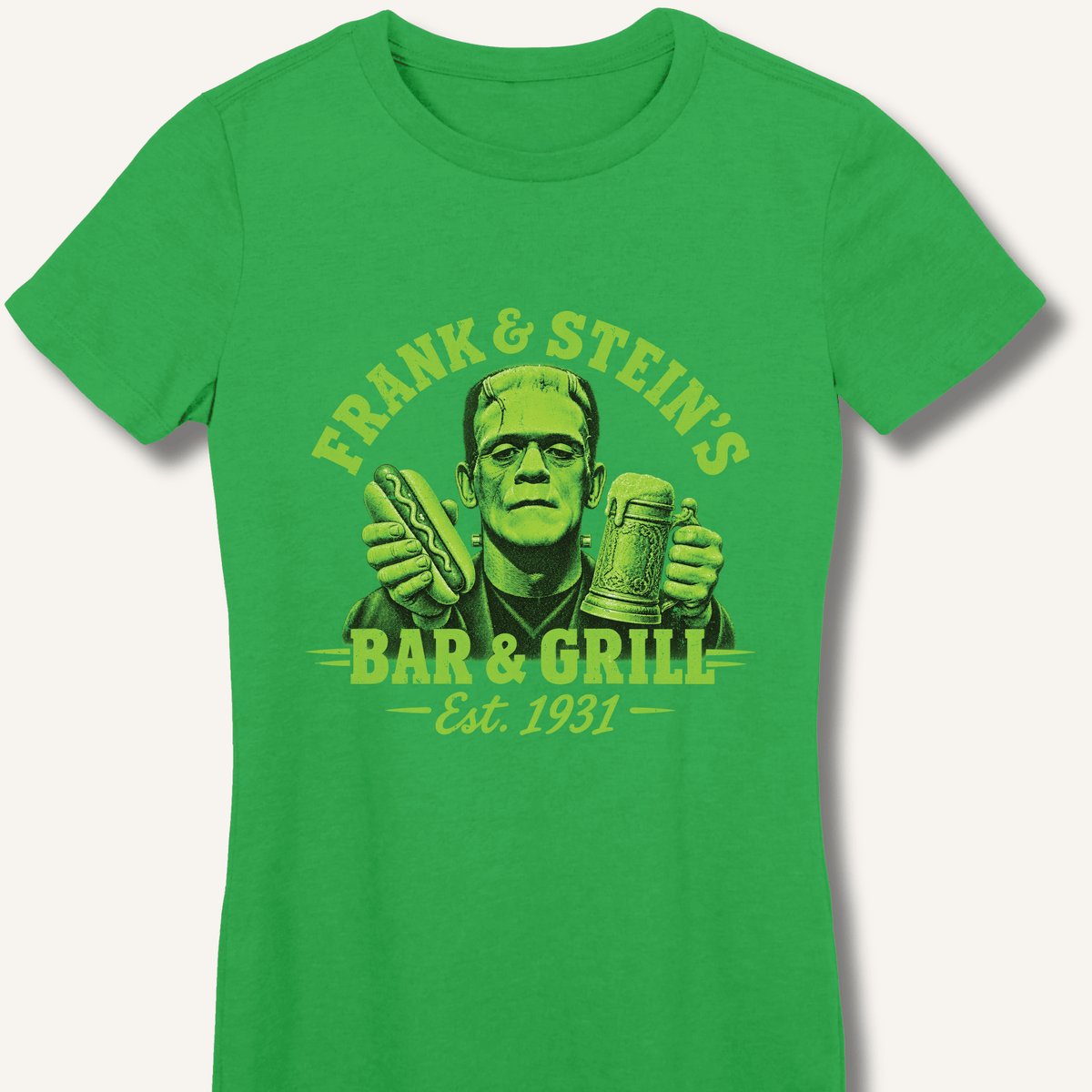 Frank & Stein's Bar & Grill T-Shirt Women's Fitted T-Shirt - Sip & Shirt