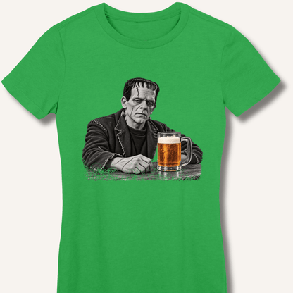Frankenstein at the Bar Women's Fitted T-Shirt - Sip & Shirt