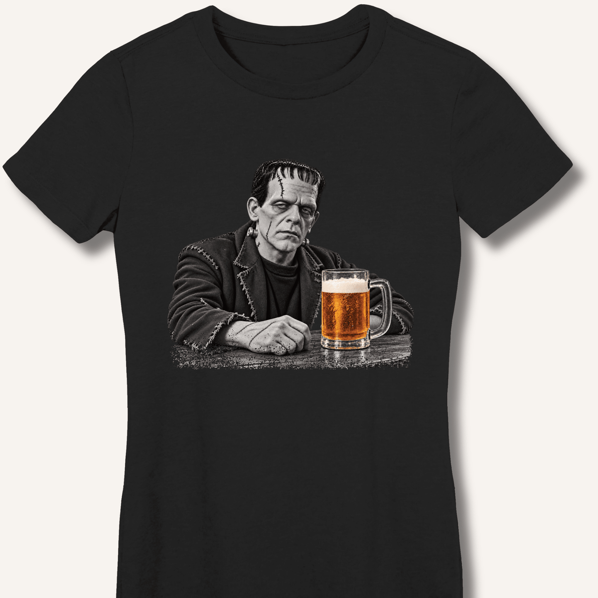 Frankenstein at the Bar Women's Fitted T-Shirt - Sip & Shirt