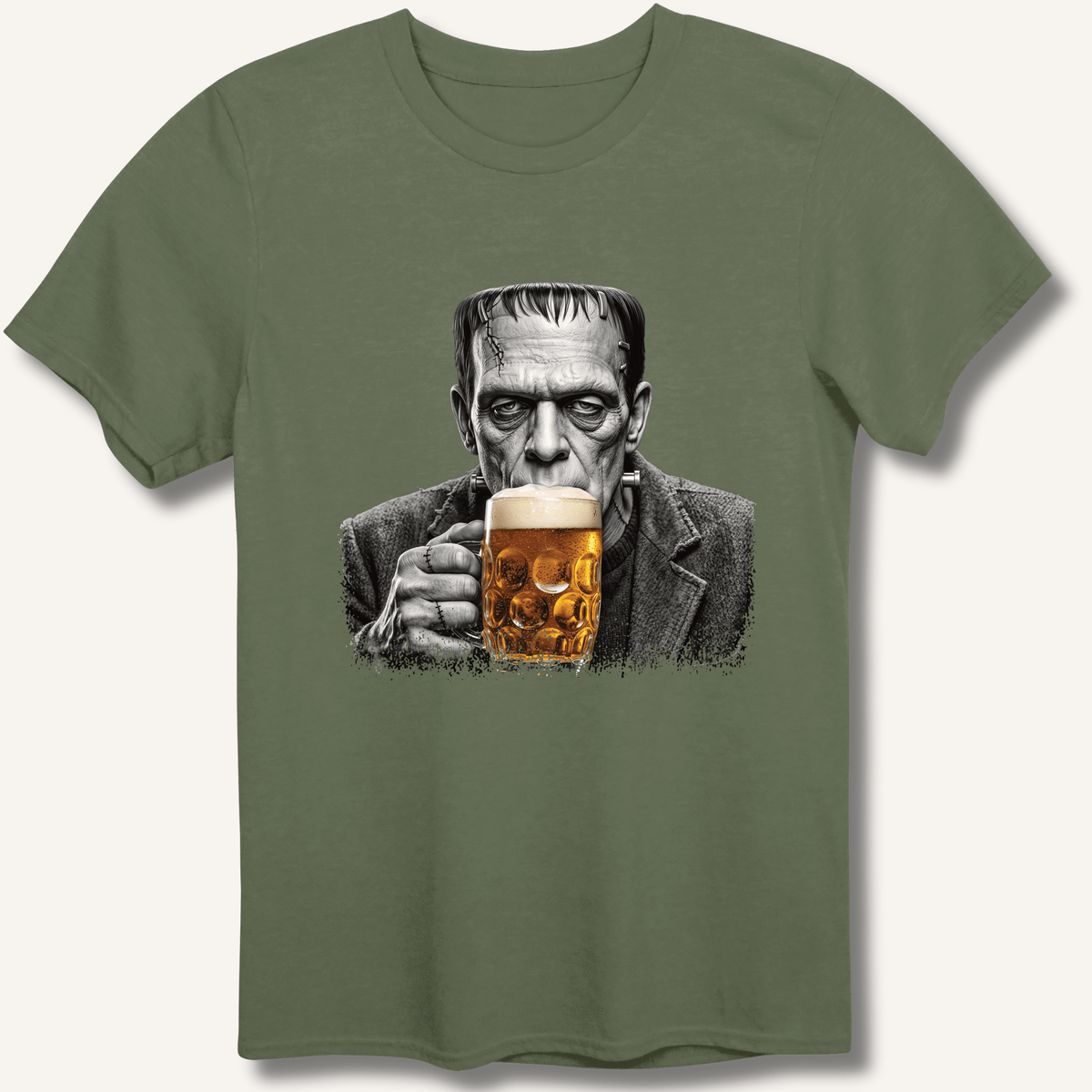 Frankenstein Drinking Beer T-Shirt - Sip & Shirt