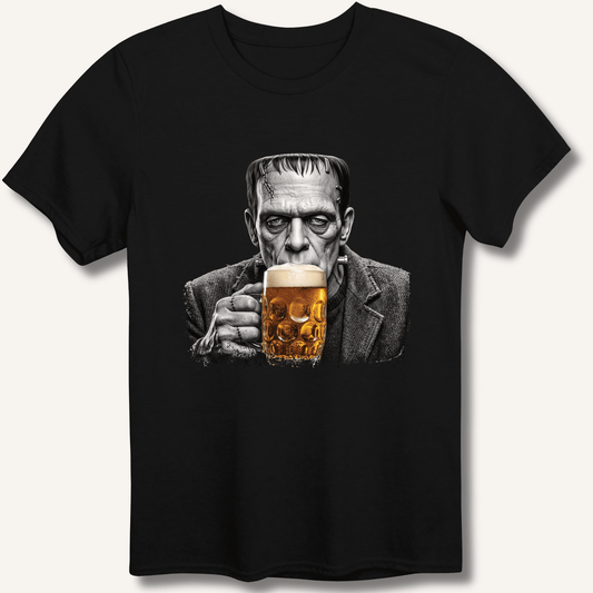 Frankenstein Drinking Beer T-Shirt - Sip & Shirt