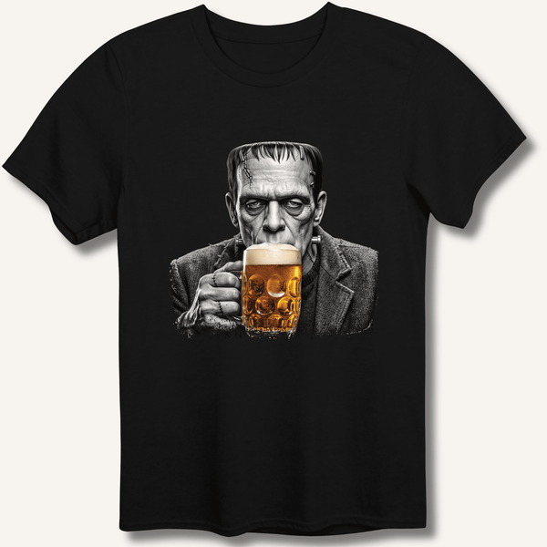 Frankenstein Drinking Beer T-Shirt