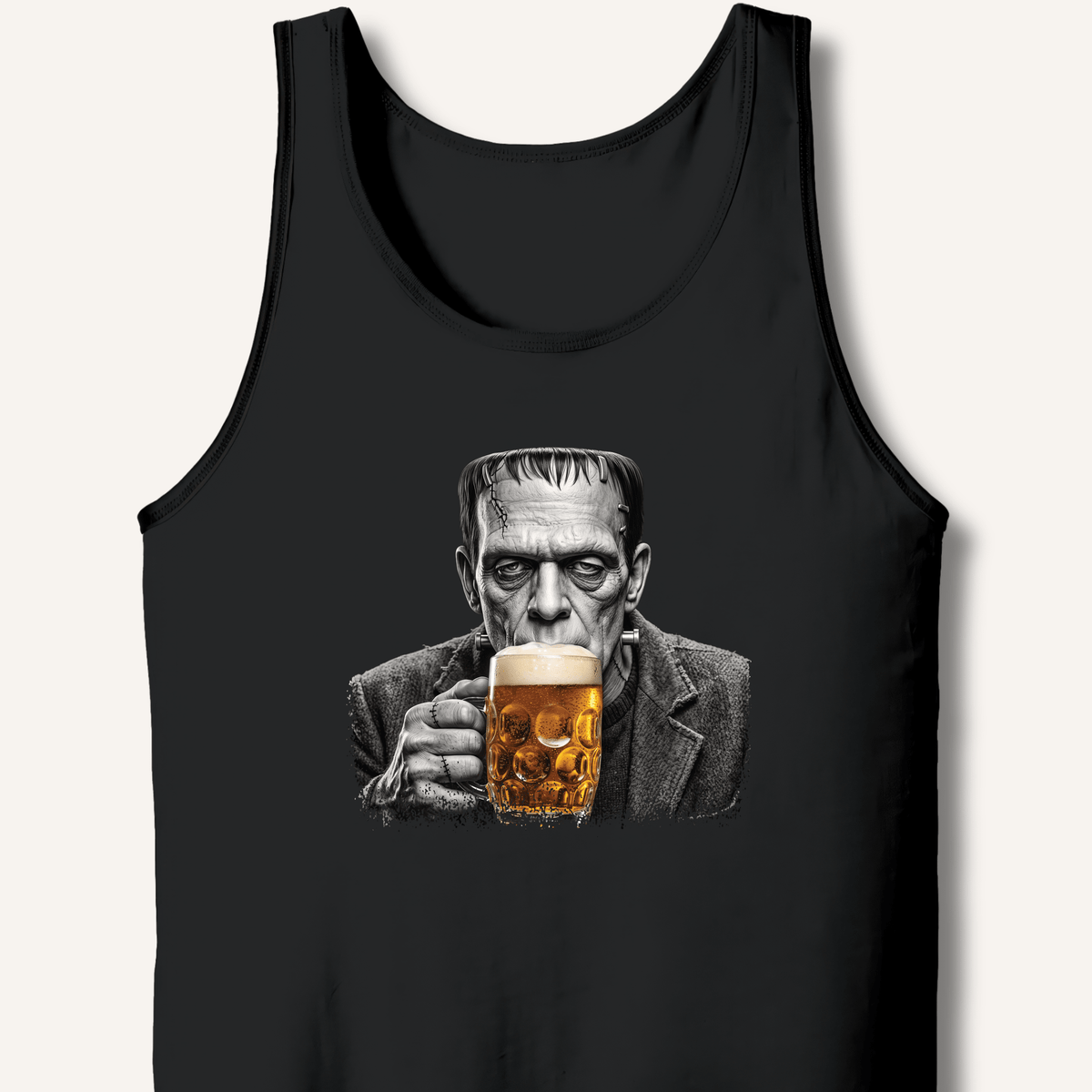 Frankenstein Drinking Beer Tank - Sip & Shirt
