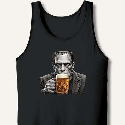 Frankenstein Drinking Beer Tank - Sip & Shirt