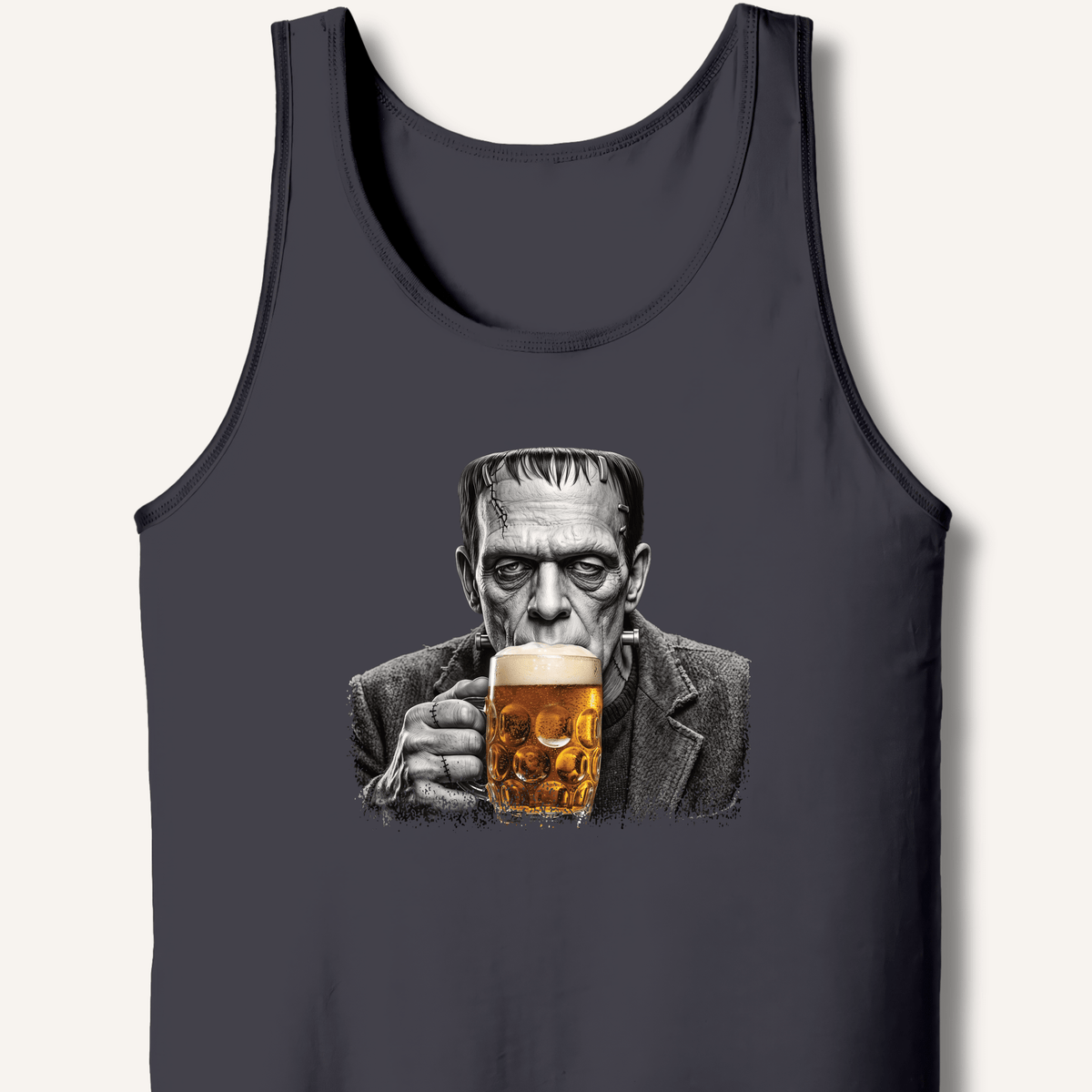 Frankenstein Drinking Beer Tank - Sip & Shirt